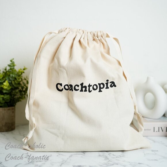 Coach Coachtopia Alter/Ego Small Slouchy Shoulder Bag In Upcrafted Cotton CDT10 - Picture 16 of 16
